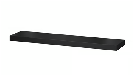 Vägghylla Float, svart, 1100mm D: 260mm